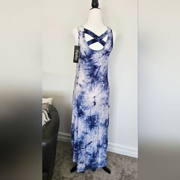 Nwt blue white tie dye maxi dress - Picture 3 of 5